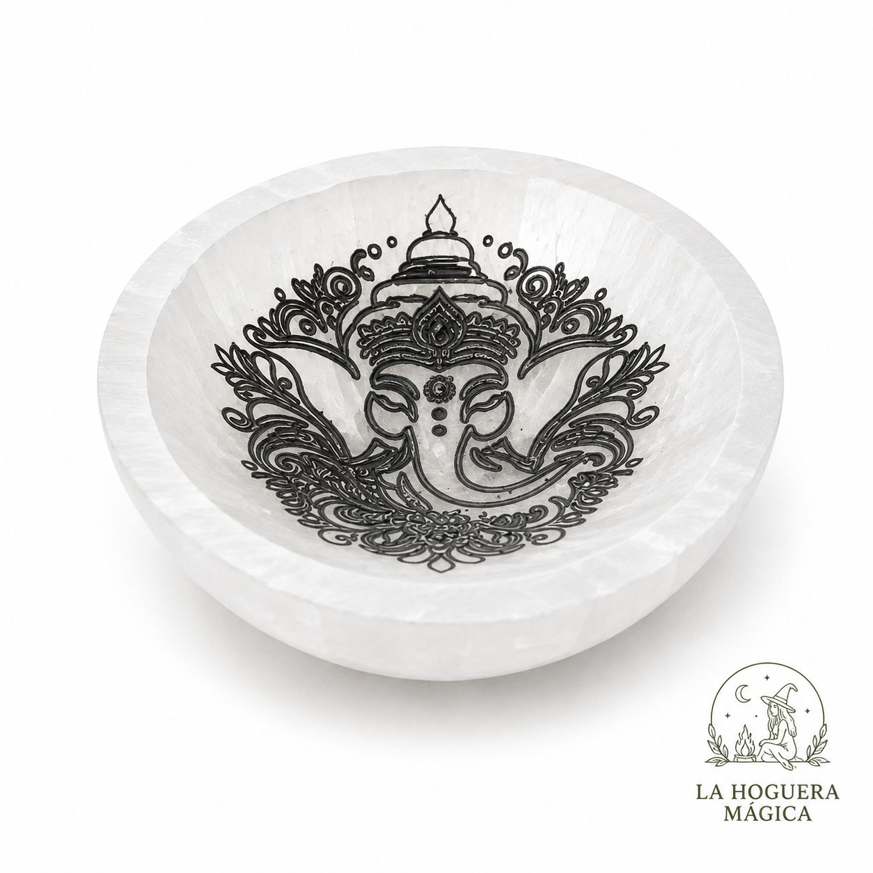Selenita - Cuenco Ganesha ( 10 cm)