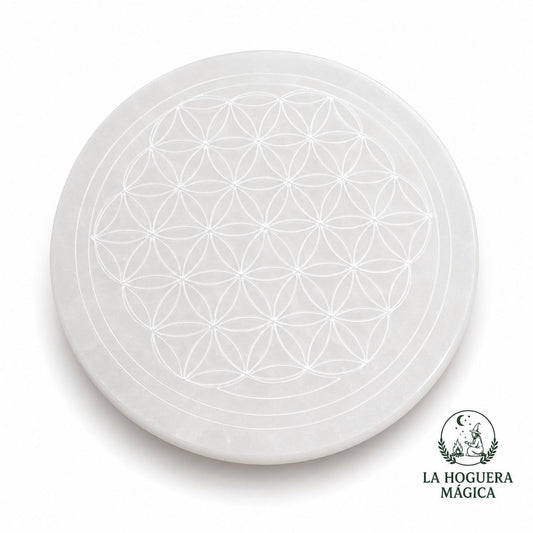 Selenita - Placa  Flor de la Vida