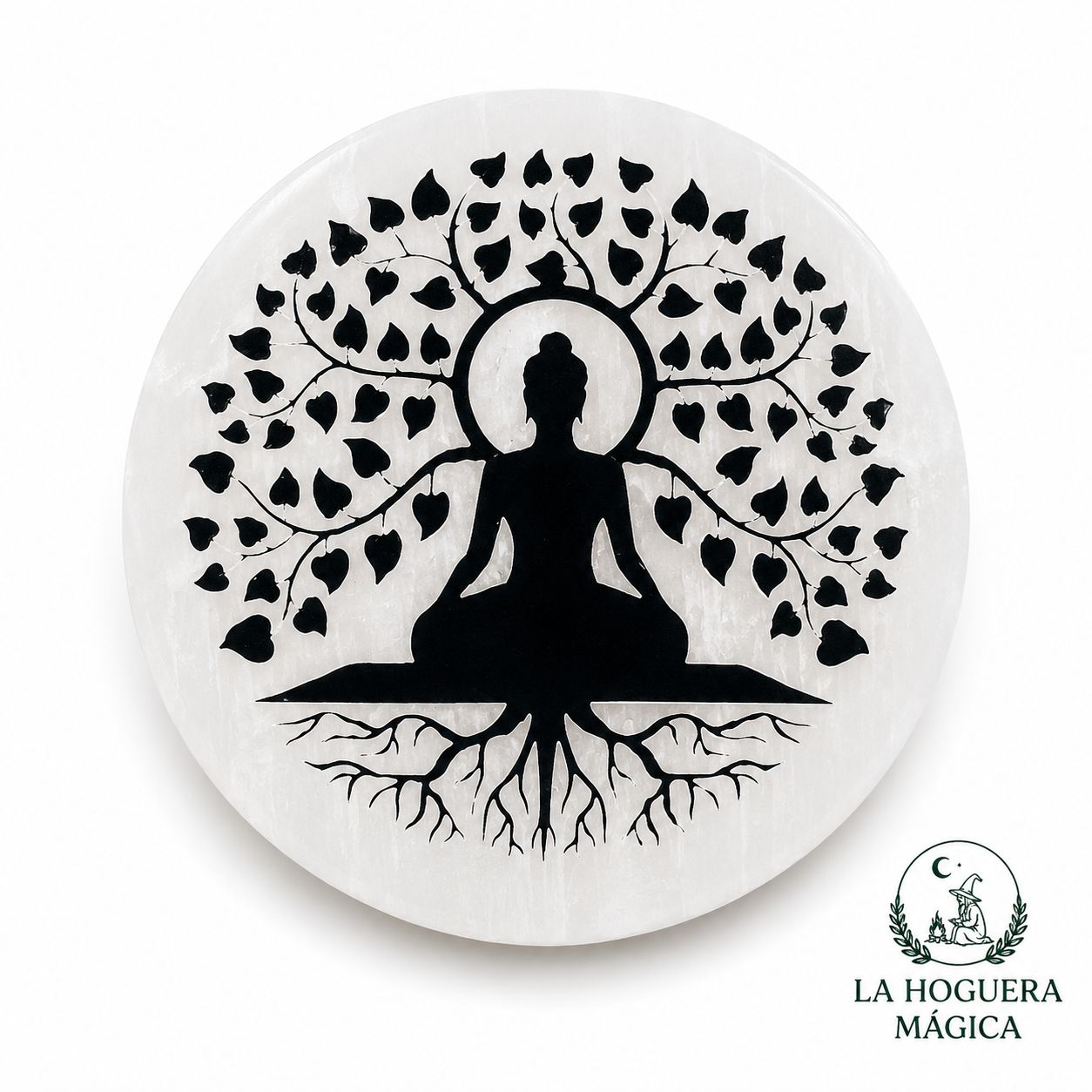 Selenita - Placa  Buda de la Meditación