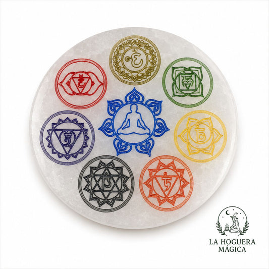 Selenita - Placa 7 Chakras