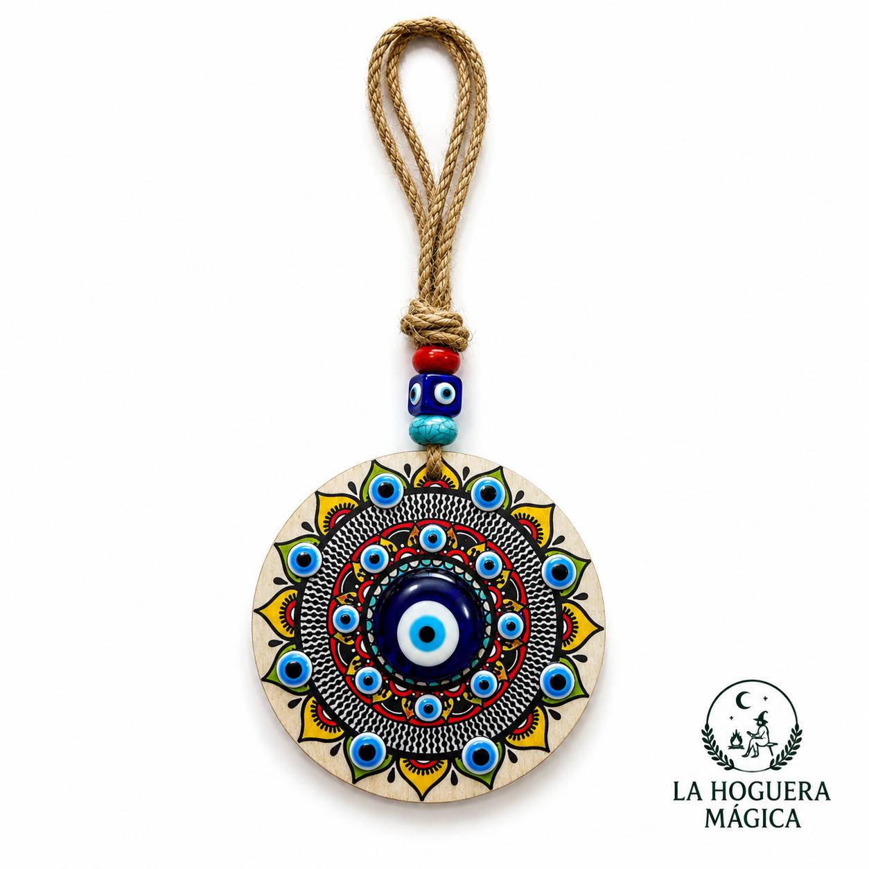 Amuleto - Colgante madera Ojo Turco