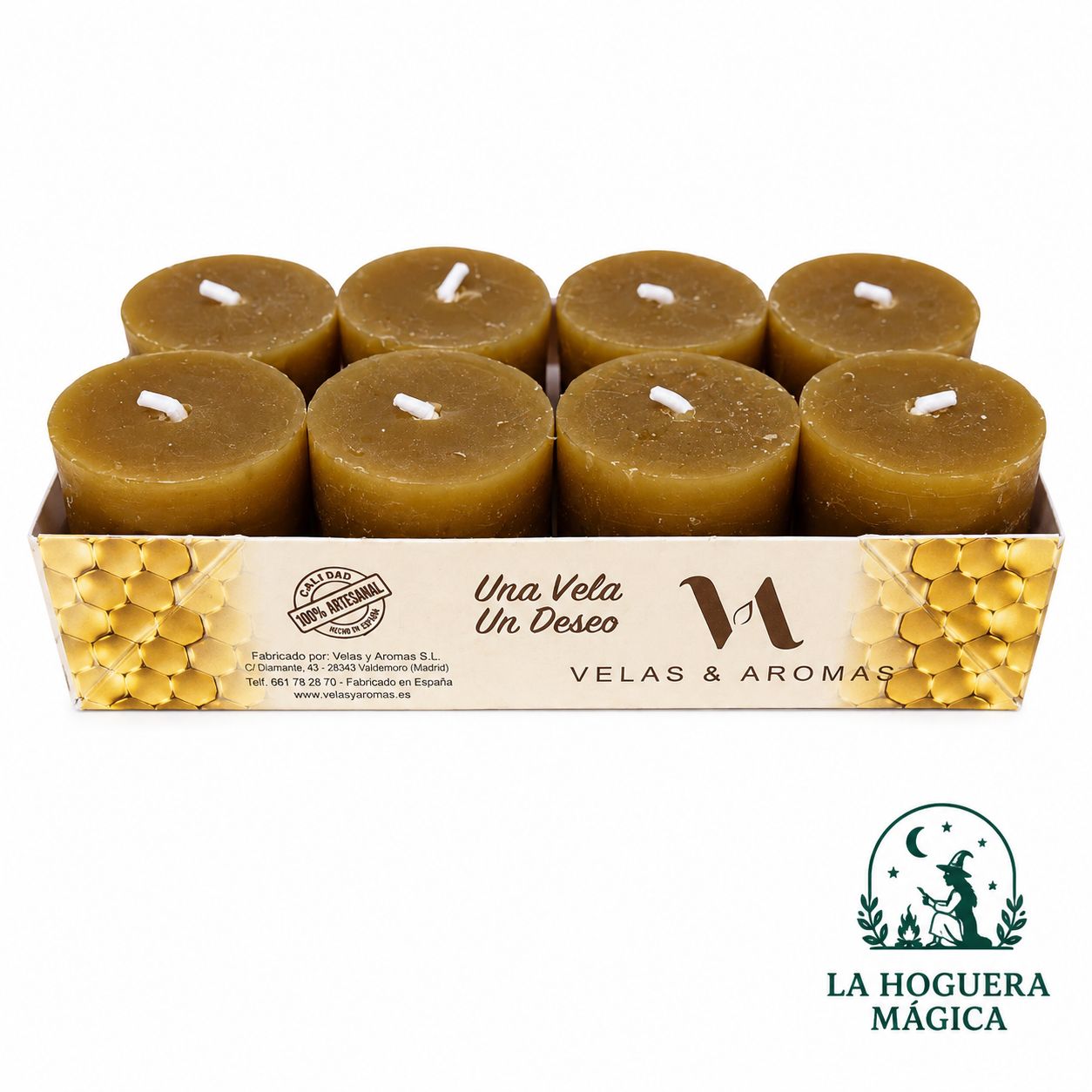 Velas - Miel (Pack de 8 unid.)