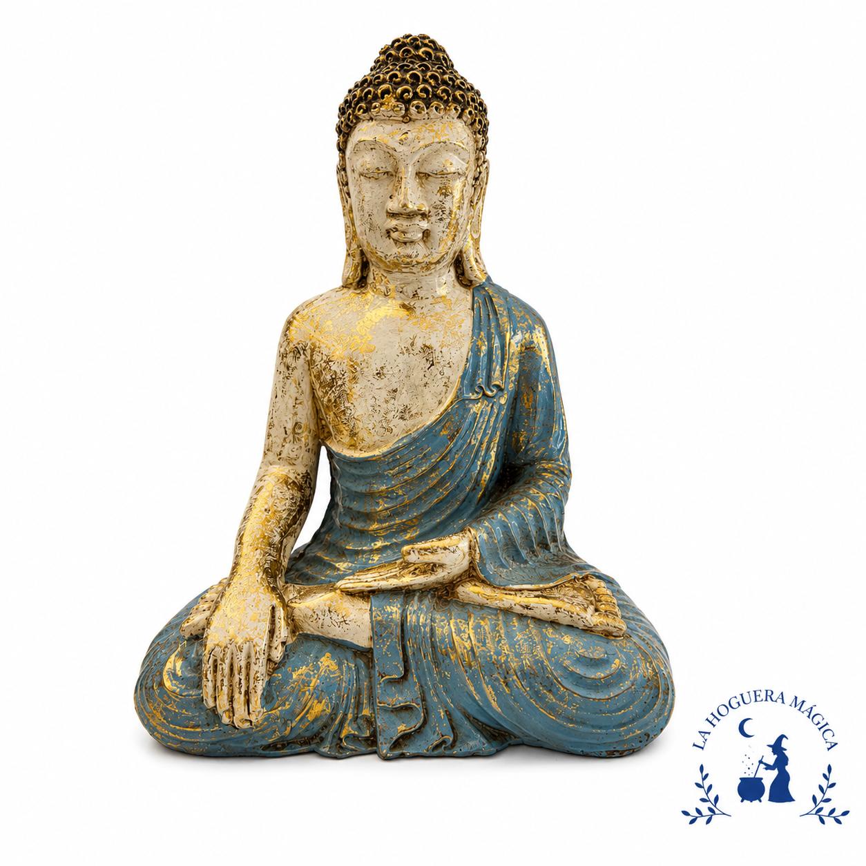 Figur - Blauer Buddha (26cm)