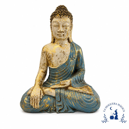 Figur - Blauer Buddha (26cm)