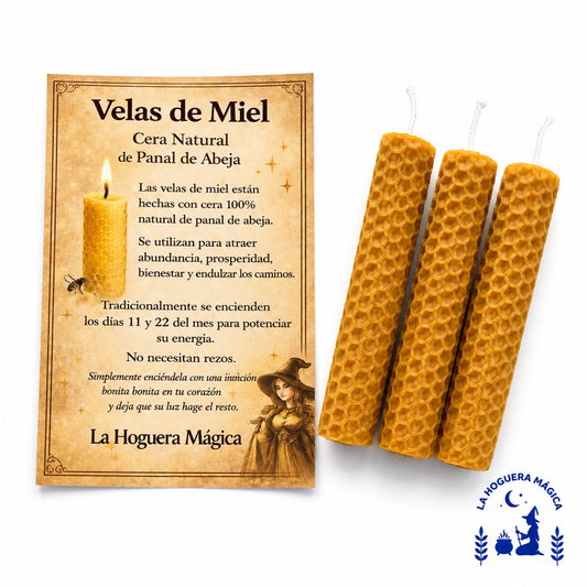 Vela - Panal Cera de Abeja Miel  ( pack 3 )