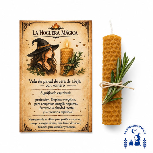 Vela - Panal Cera de Abeja con Romero