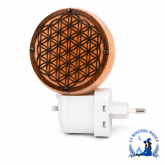 Lampe - Himalaya-Salz Lebensblume Steckdose