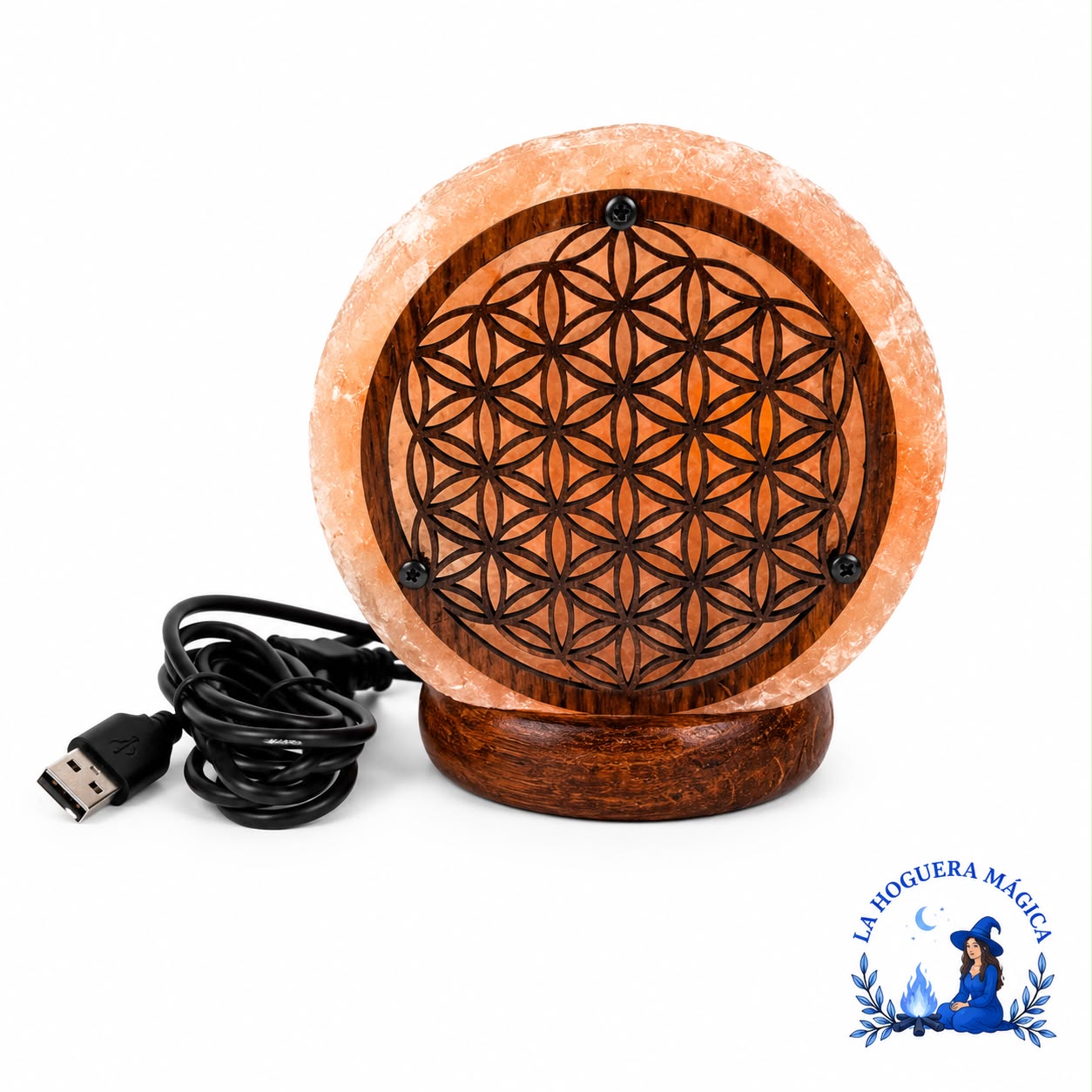 Lampe - Salzlampe Lebensblume