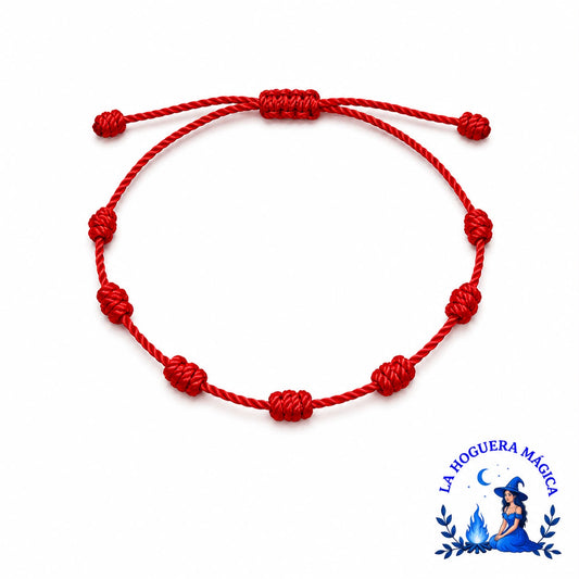 Pulsera - 7 Nudos roja