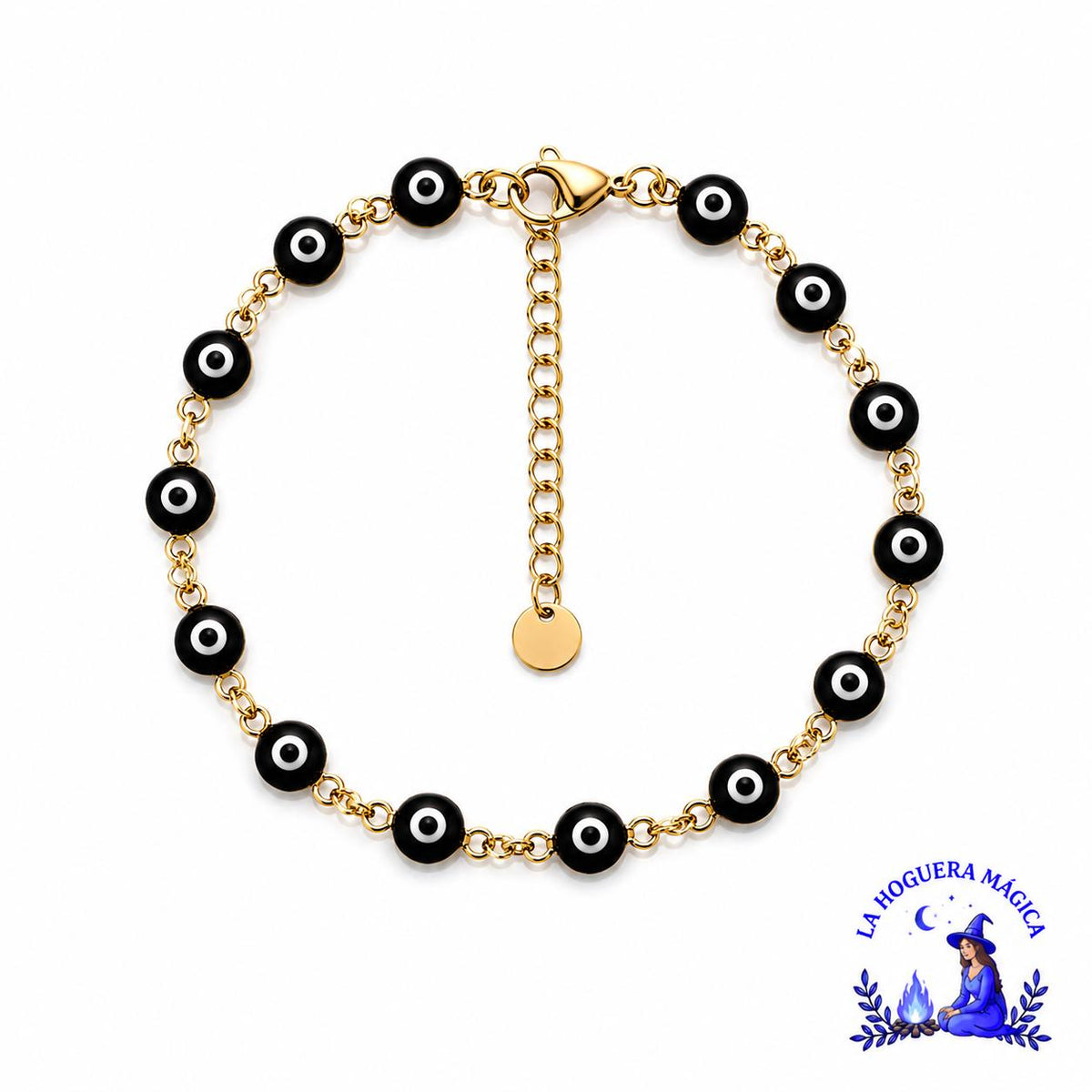 Armband - Vergoldeter Edelstahl Türkische Augen