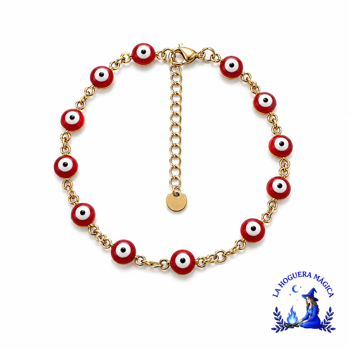 Armband - Vergoldeter Edelstahl Türkische Augen
