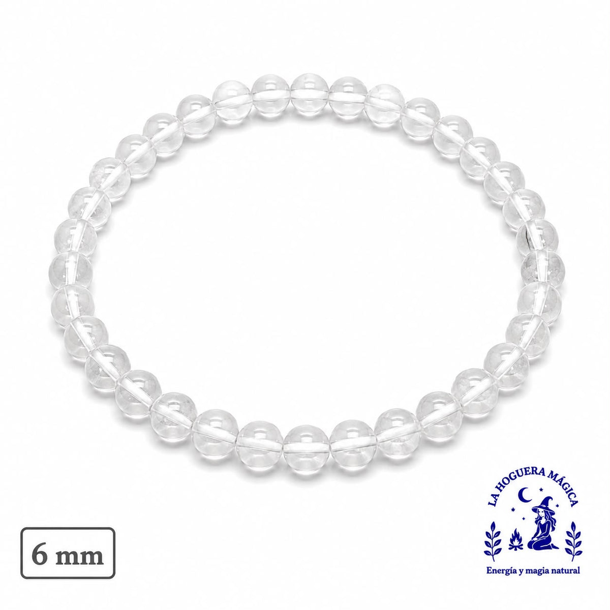 Bracelet - Quartz Blanc (6 mm)