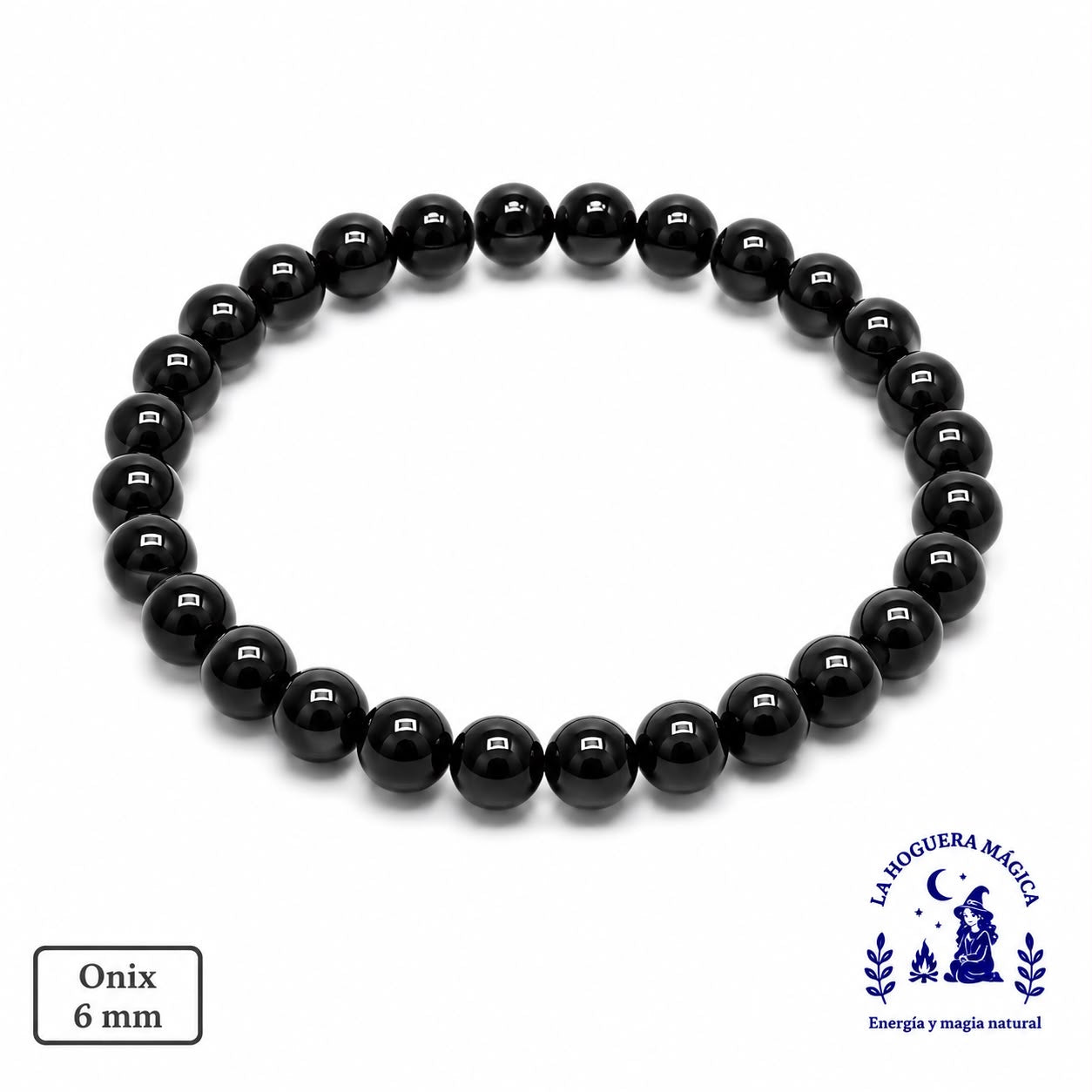 Pulsera - Onix Negro (6 mm)
