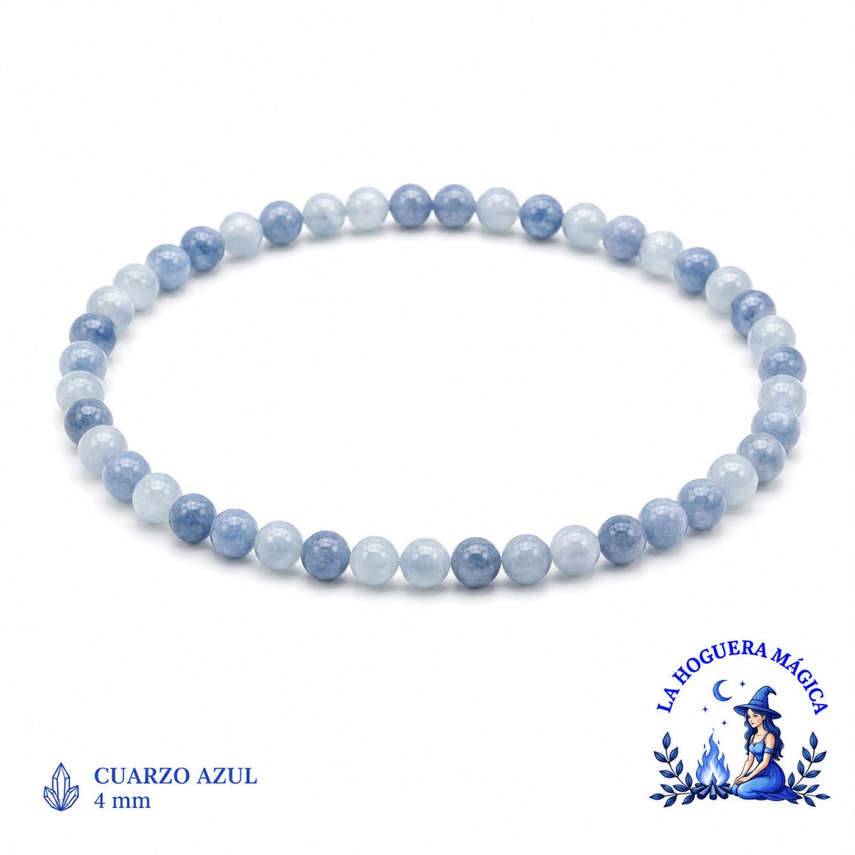 Armband - Blauer Quarz (6 mm)