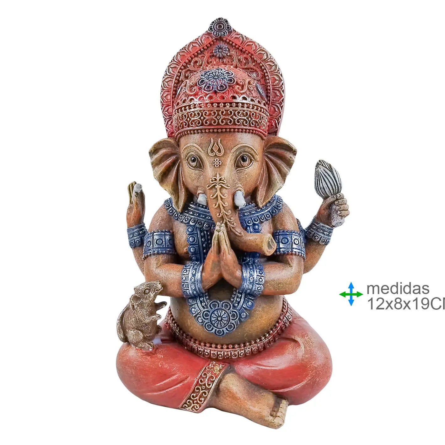 Figura - Ganesha Resina 12 x 8 x 19 cm