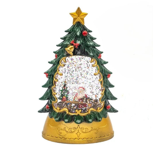 Navidad - Árbol de Navidad con Luz LED y Efecto de Nieve