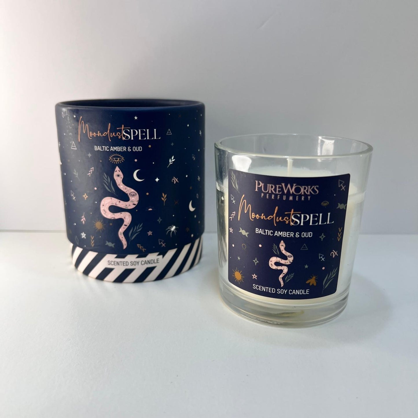 Vela - Hechizo de Polvo Lunar con Ámbar Báltico y Oud