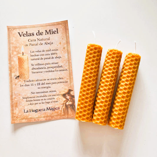 Vela - Miel 10 x 2 cm ( pack 3 unds.)