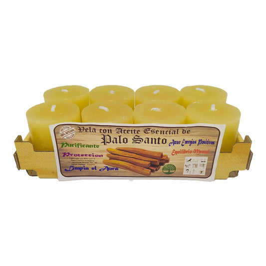 Vela - Palo Santo en Pack de 8 unidades